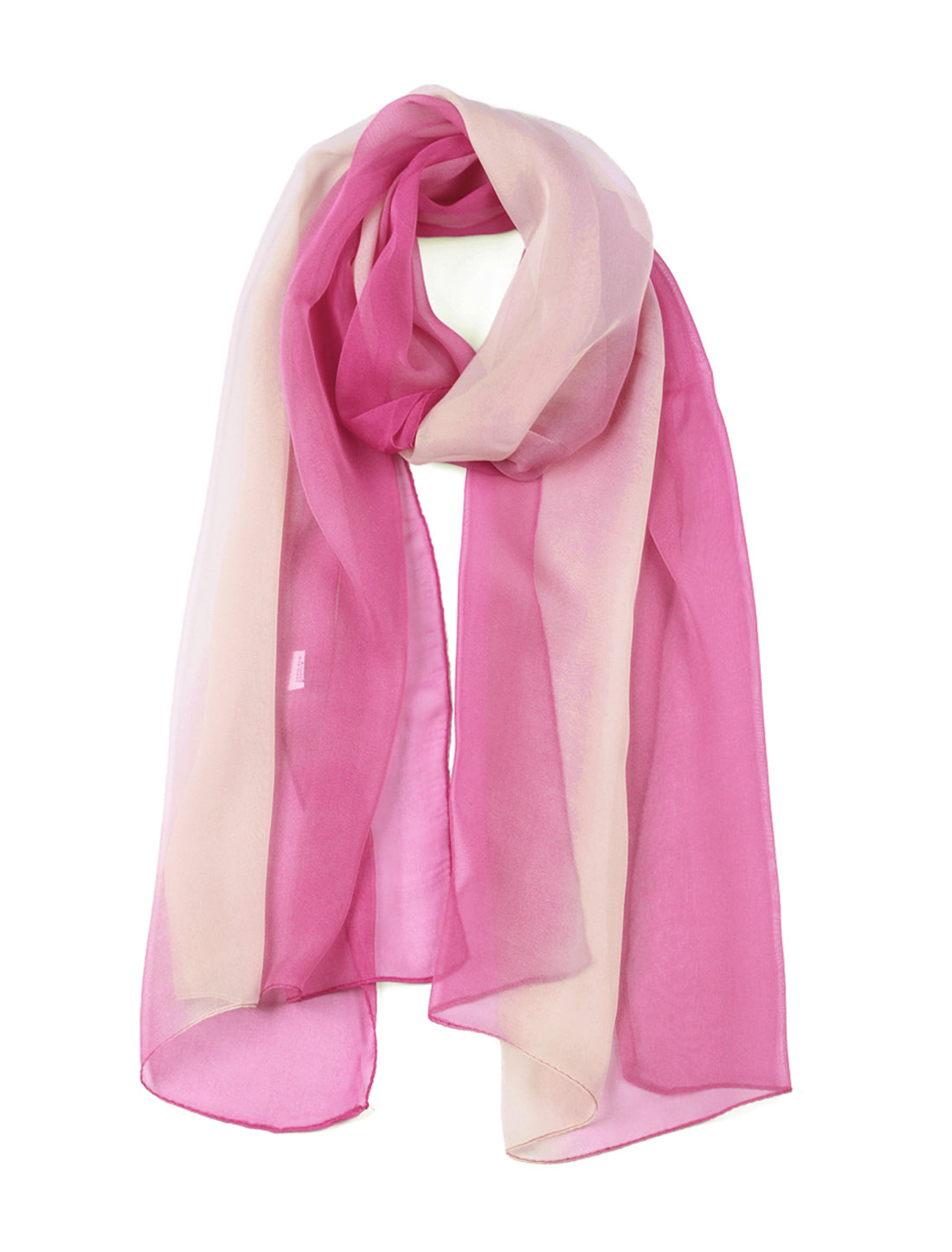 Bublédon Gradient Color Long Shawl Chiffon Lightweight Scarf