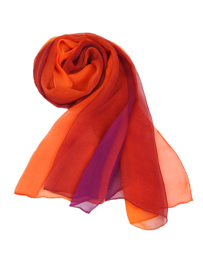 Gradient Color Long Shawl Chiffon Lightweight Scarf