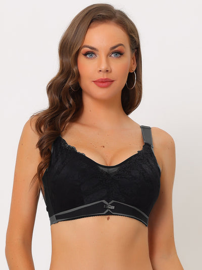 Push Up Full Coverage Comfort Wirefree Lift Lace Front Bra