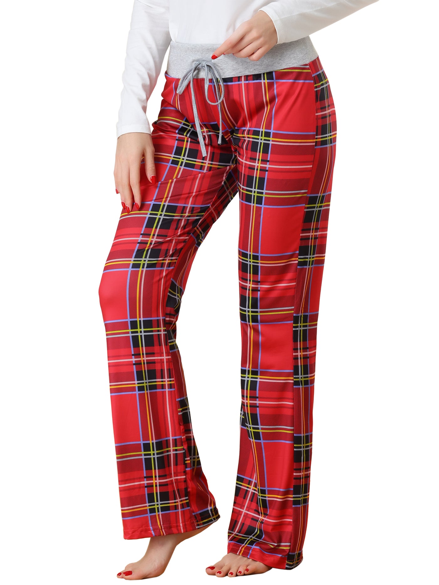 Bublédon Womens Sleepwear Pajamas Yoga Casual Trousers Wide Leg Lounge Pants