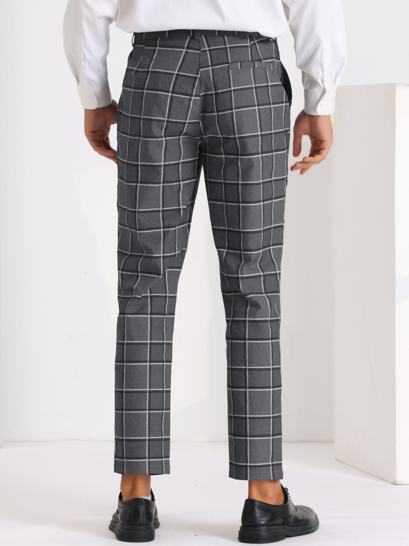 Lars Amadeus Polka Dots Dress Pants for Men's Regular Fit Flat Front Formal  Printed Trousers