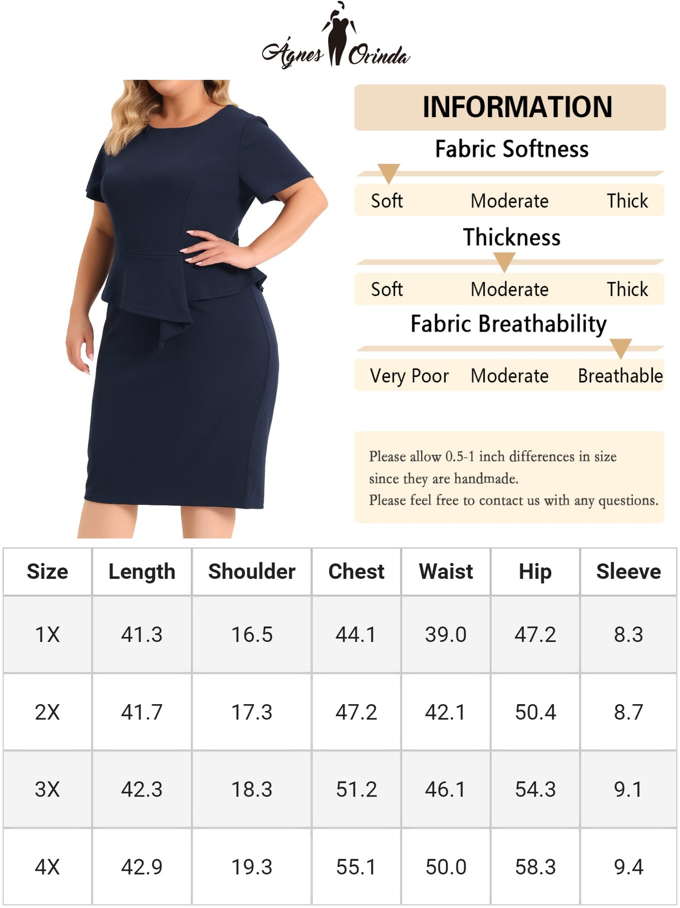 Bublédon H Line Knit Round Neck Short Sleeve Sheath Dress