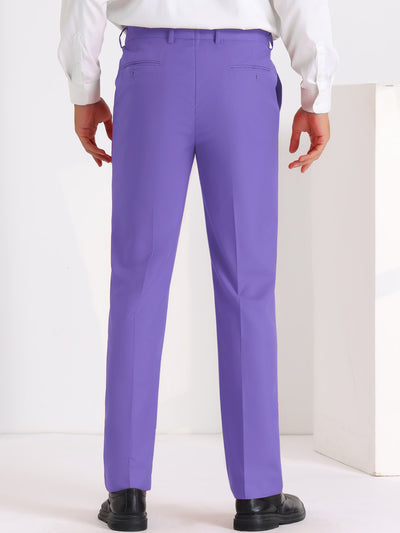 Business Dress Pants for Men's Skinny Flat Front Wedding Chino Trousers