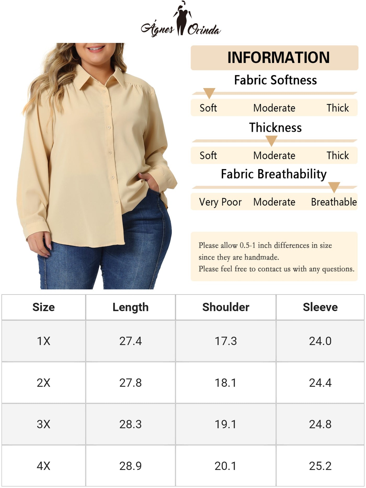 Bublédon Plus Size Chiffon Shirt for Women Long Sleeve Button Down Collared Business Office Blouses Tops