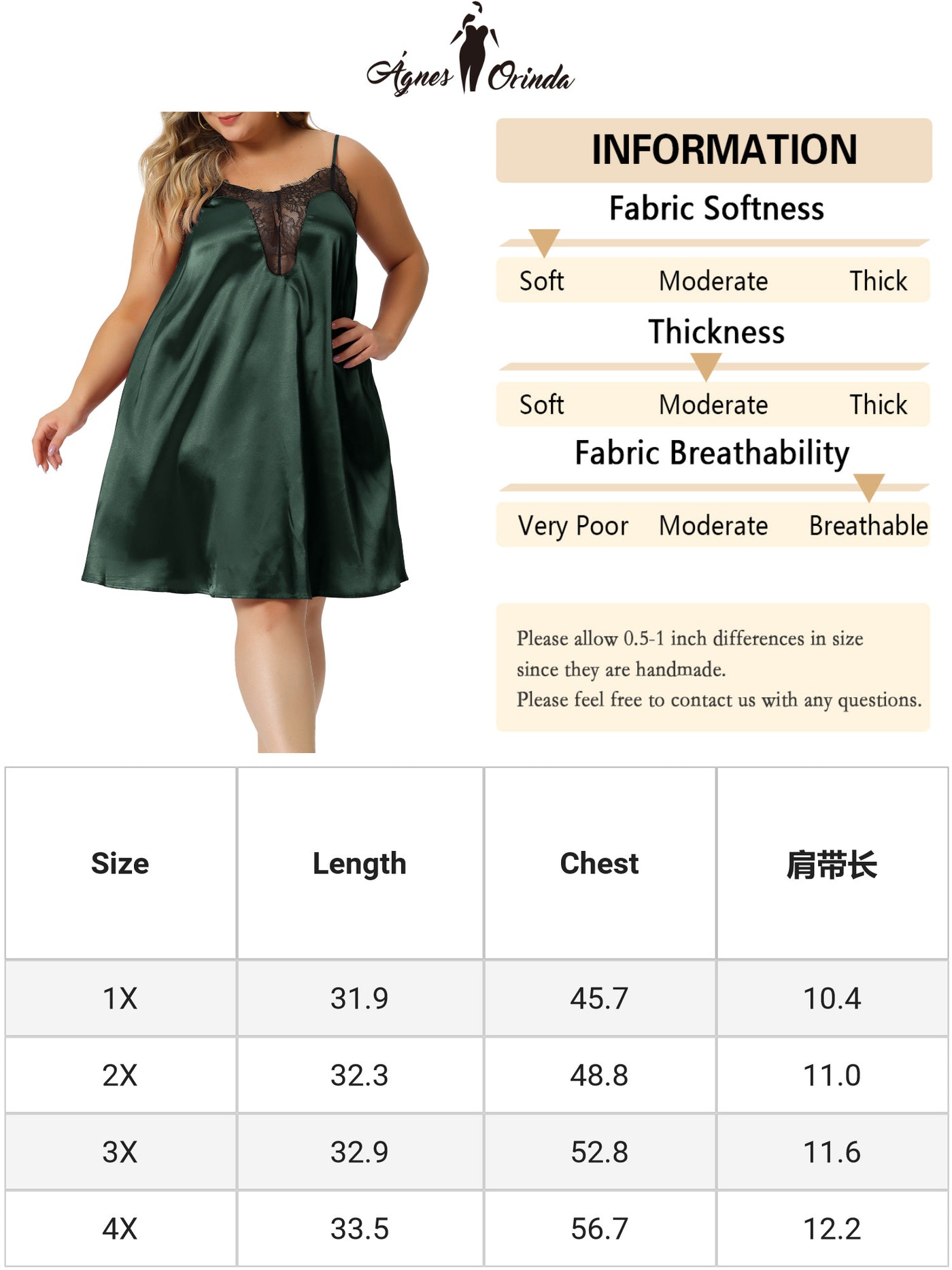 Bublédon Plus Size Nightgown for Women Lace Nightgowns Spaghetti Lounge Sleep Dress