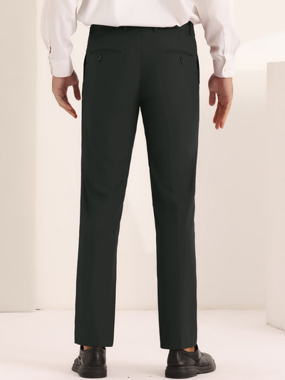 Dress Pants for Men's Classic Fit Solid Stretch Flat Front Work Business Trousers