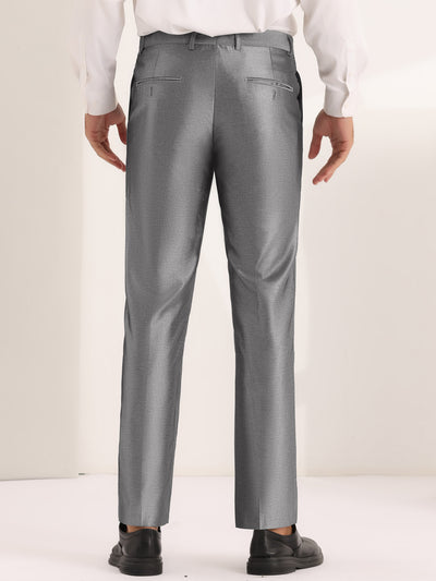 Dress Pants for Men's Classic Fit Solid Stretch Flat Front Work Business Trousers