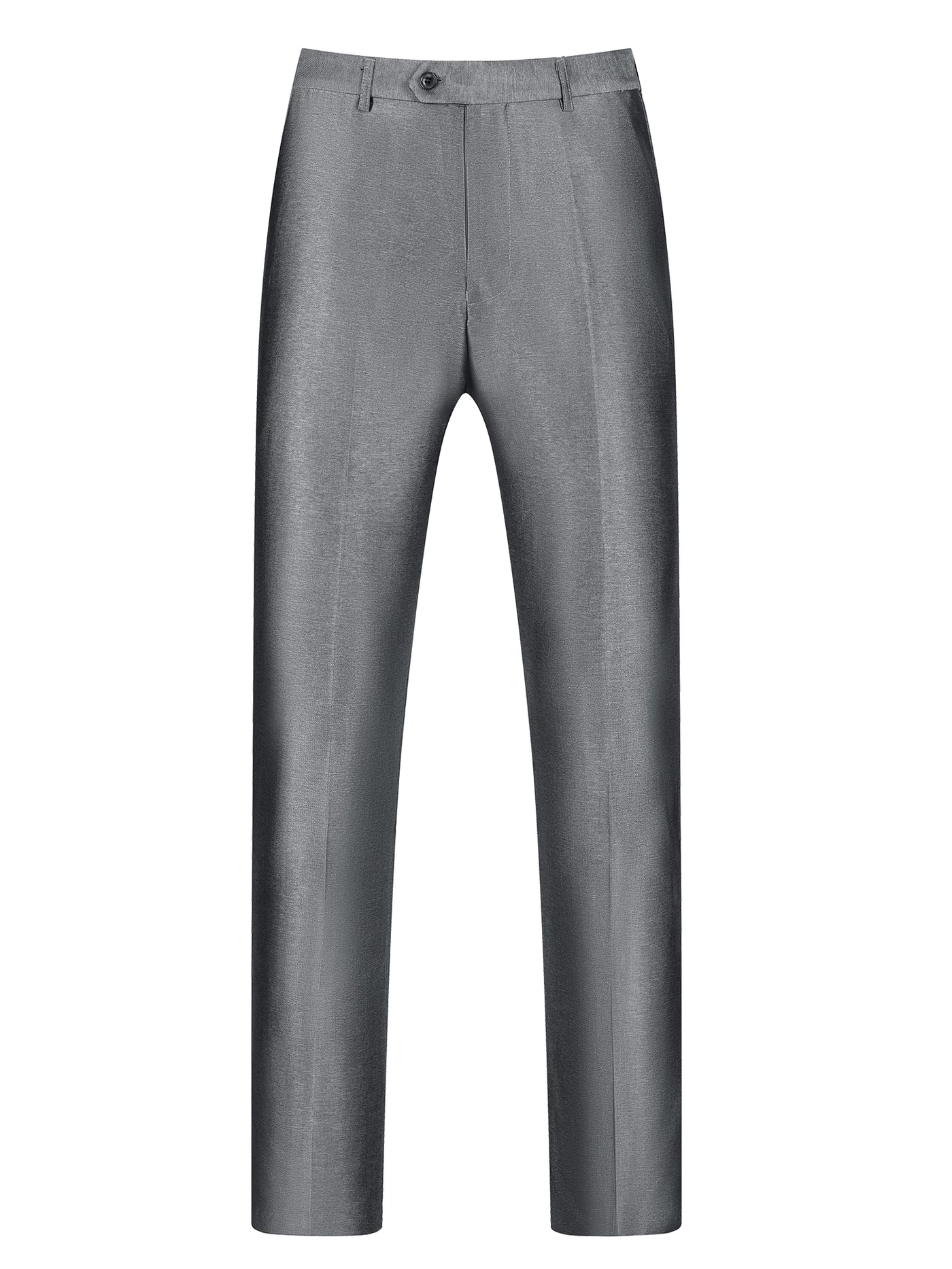 Bublédon Dress Pants for Men's Classic Fit Solid Stretch Flat Front Work Business Trousers