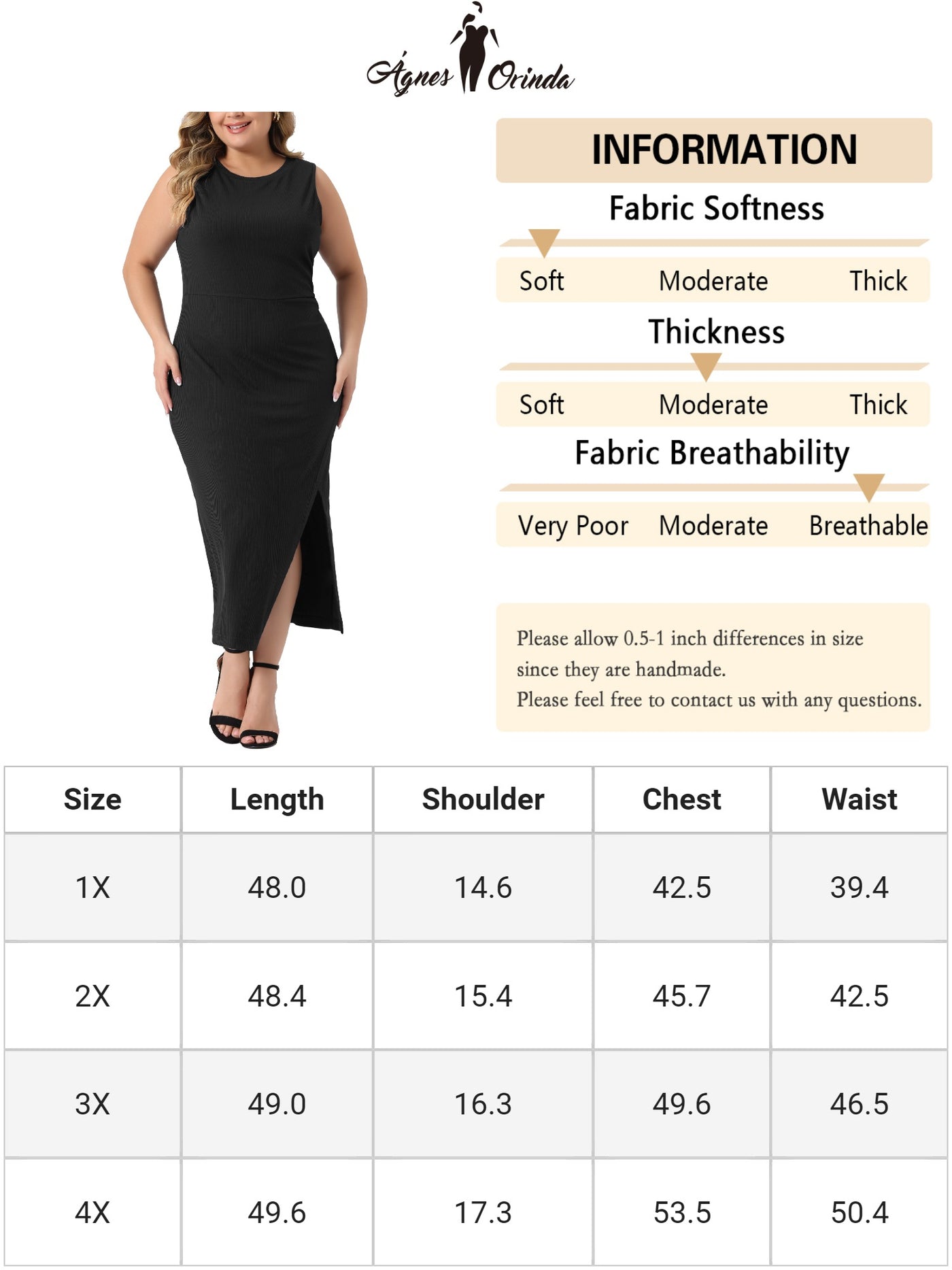 Bublédon Plus Size Bodycon Dress for Women Elegant Knit Slit Tank Midi Ruched Sleeveless Summer Dresses