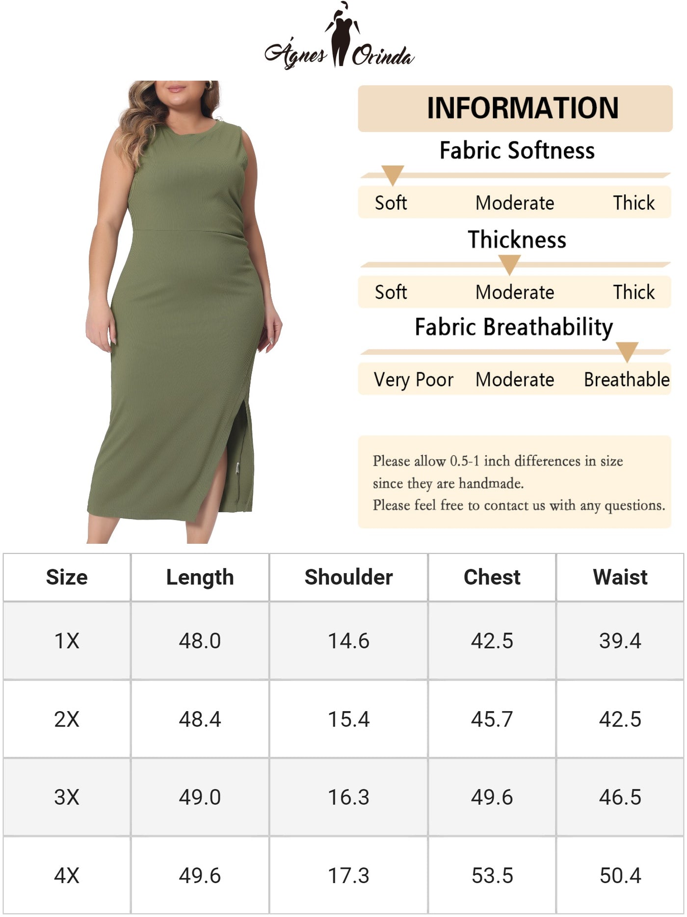 Bublédon Plus Size Bodycon Dress for Women Elegant Knit Slit Tank Midi Ruched Sleeveless Summer Dresses