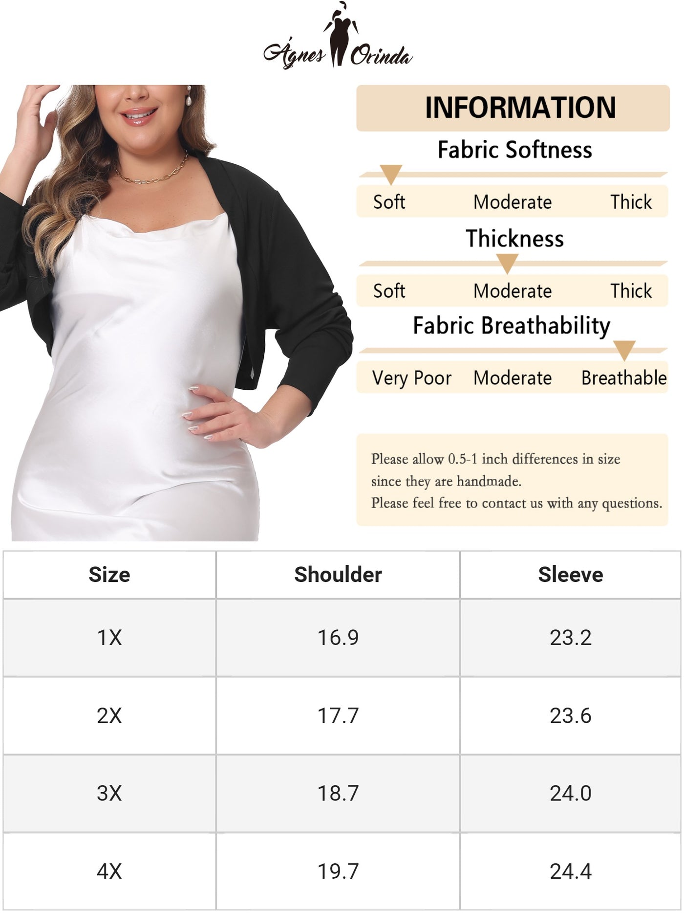 Bublédon Plus Size Cardigan for Women Shrugs Long Sleeve Casual Open Front Cropped Cardigans