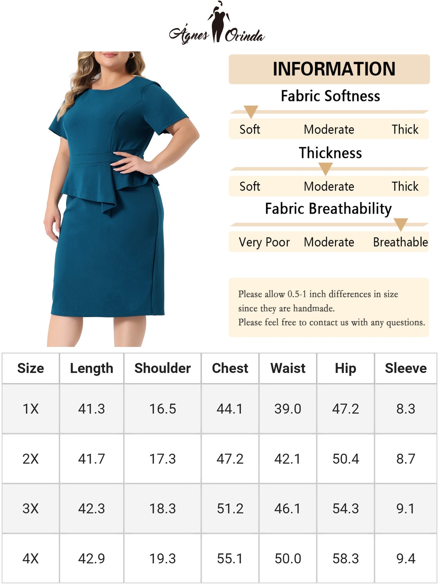 Bublédon H Line Knit Round Neck Short Sleeve Sheath Dress