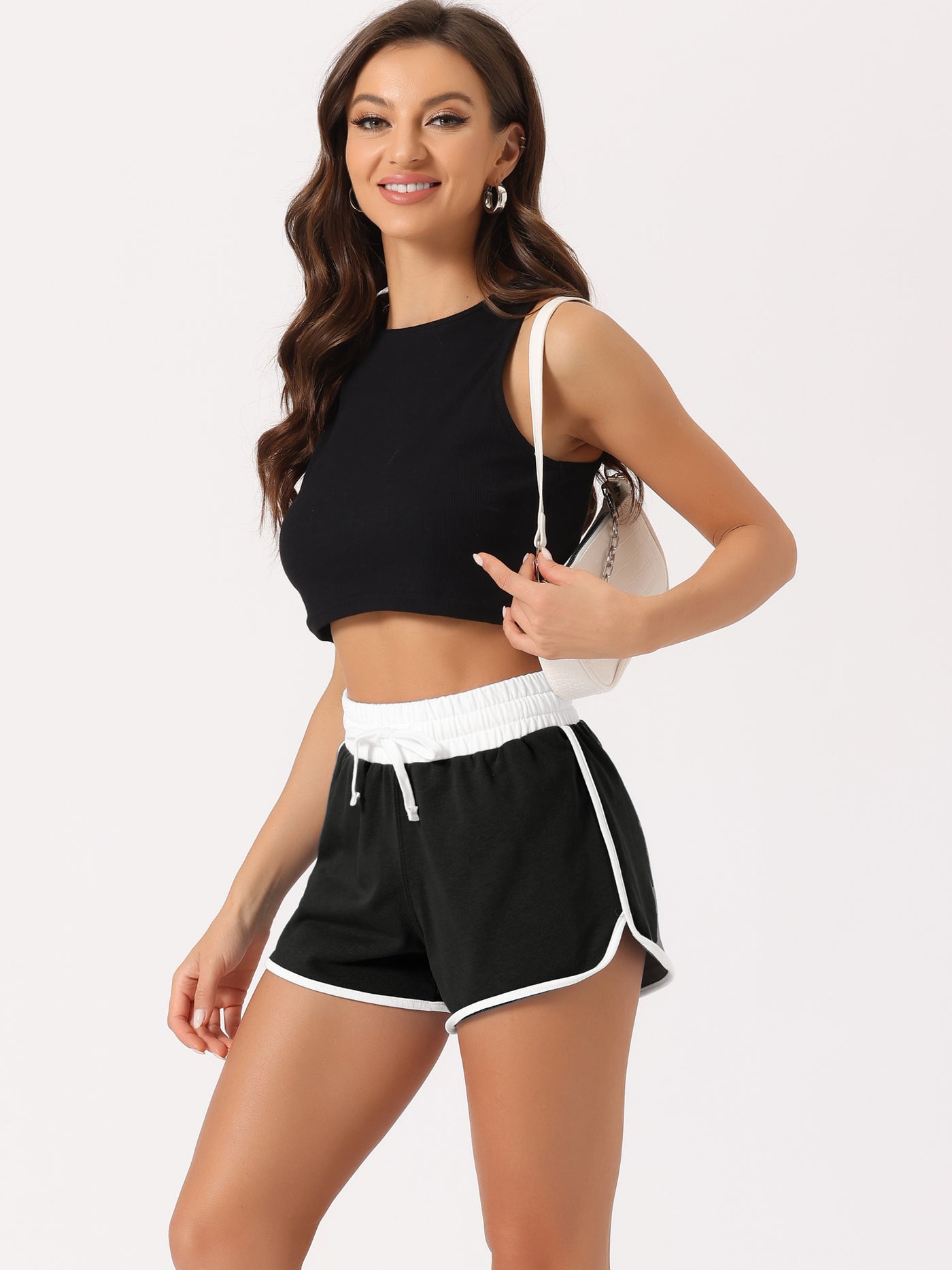 Bublédon Womens Casual Summer Lounge Athletic Elastic Cotton Running Sweat Shorts