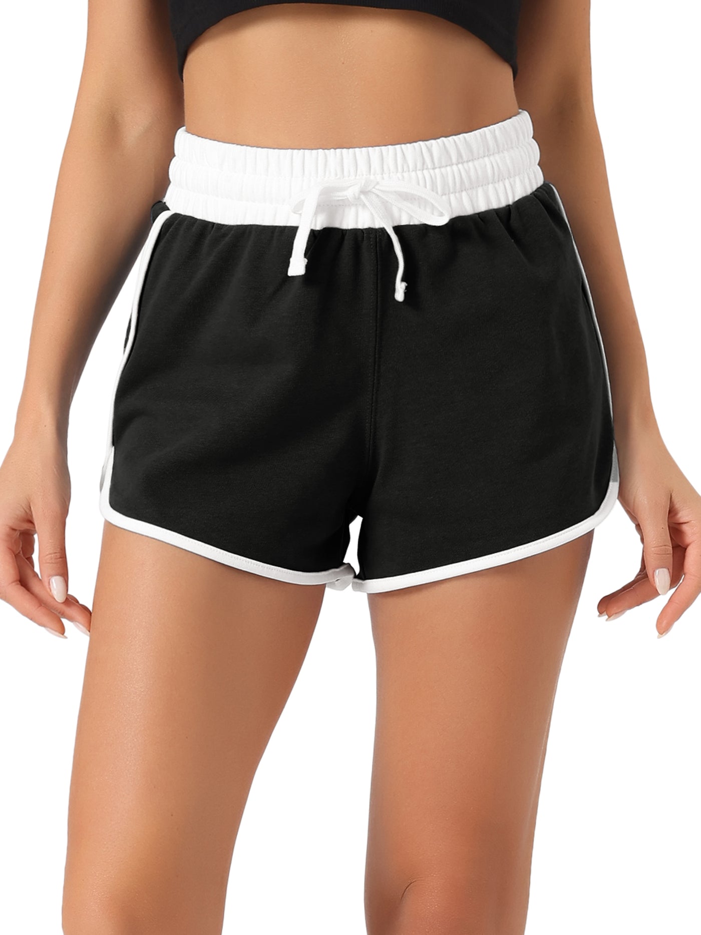 Bublédon Womens Casual Summer Lounge Athletic Elastic Cotton Running Sweat Shorts