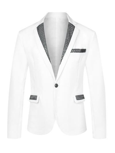 Sequin Blazers Notched Lapel Party Costume Shiny Sports Coats