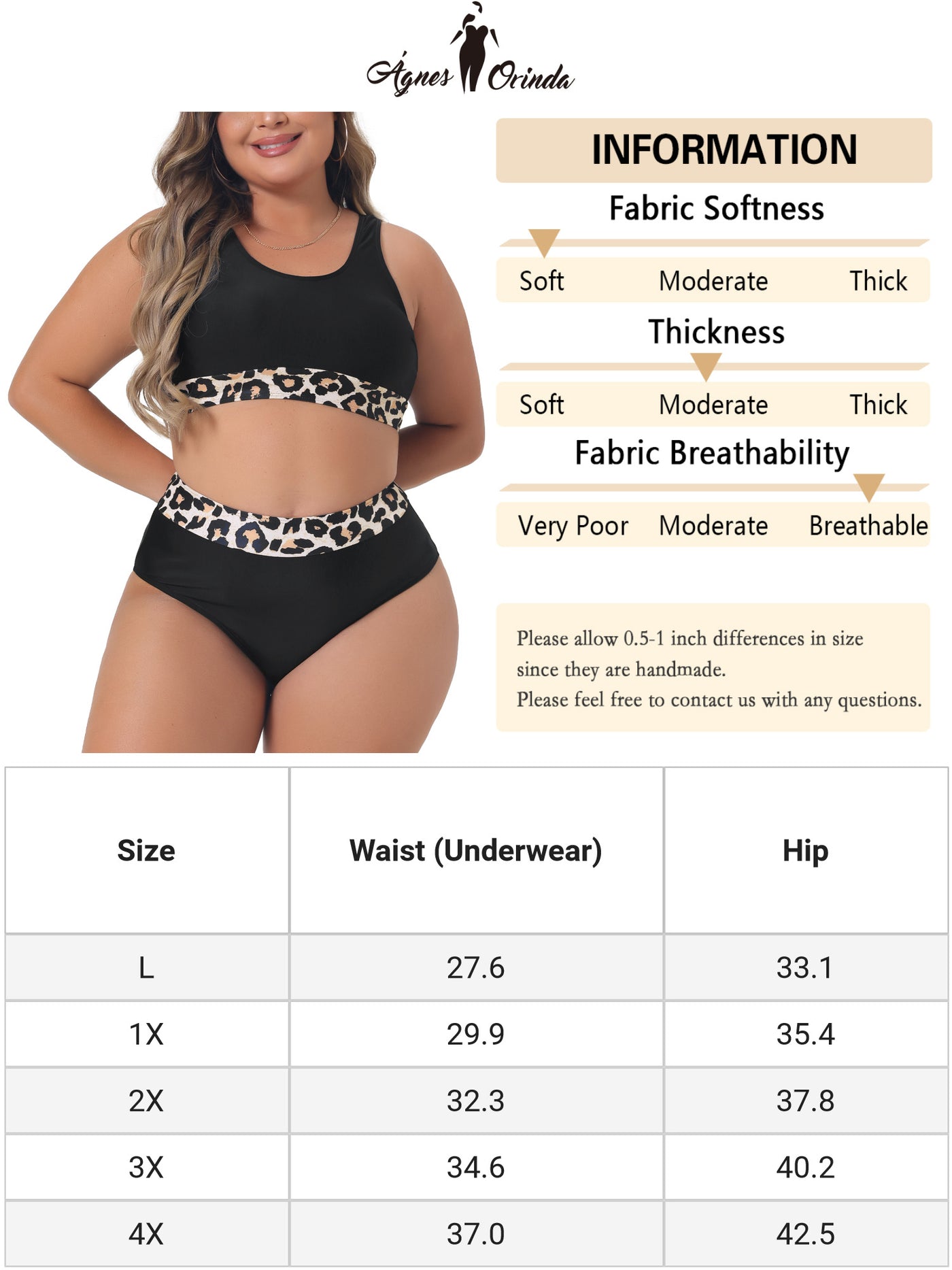 Bublédon Plus Size Two Piece Swimsuits for Women High Waisted Scoop Neck Bikini Set Sporty Bathing Suits