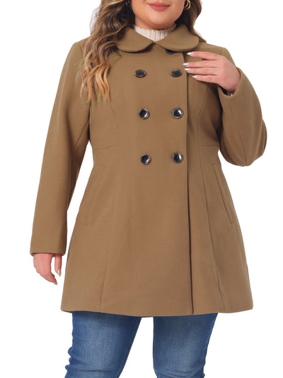 Bublédon Warm Relax Fit Doll Collar Double Breasted Coat