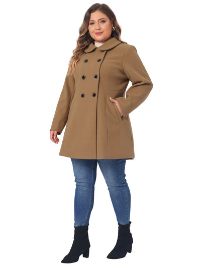 Bublédon Warm Relax Fit Doll Collar Double Breasted Coat