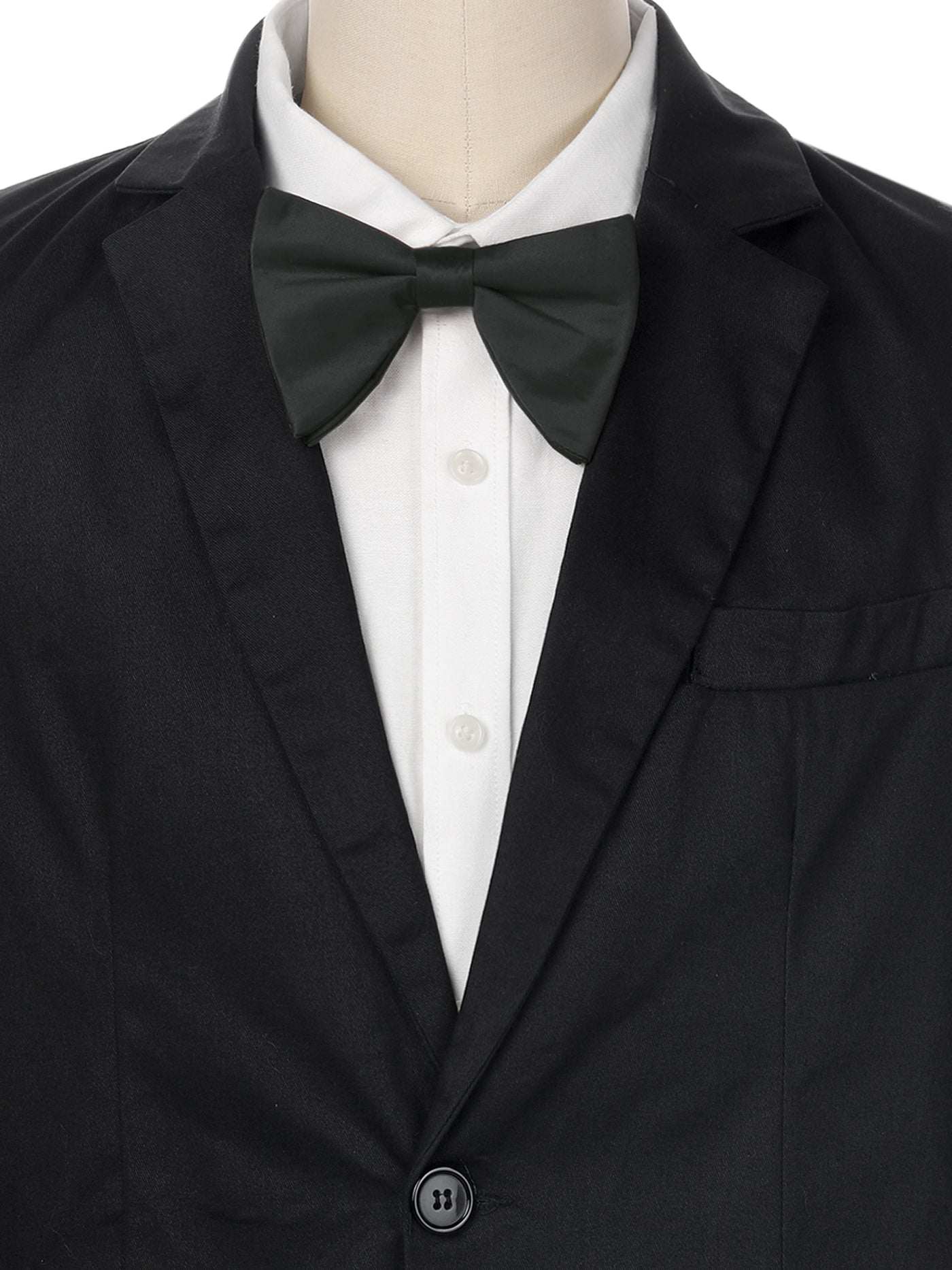 Bublédon Men's Solid Color Satin Large Bow Tie for Formal Tuxedo 1 Pcs