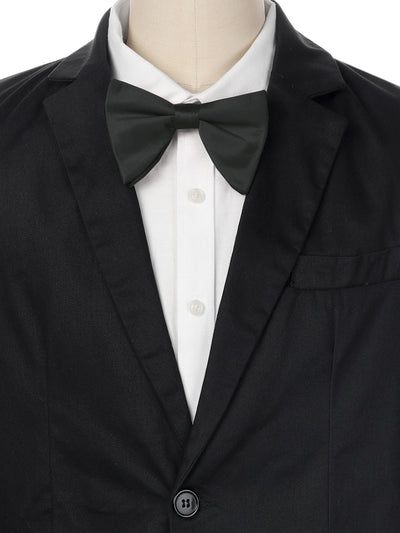 Men's Solid Color Satin Large Bow Tie for Formal Tuxedo 1 Pcs