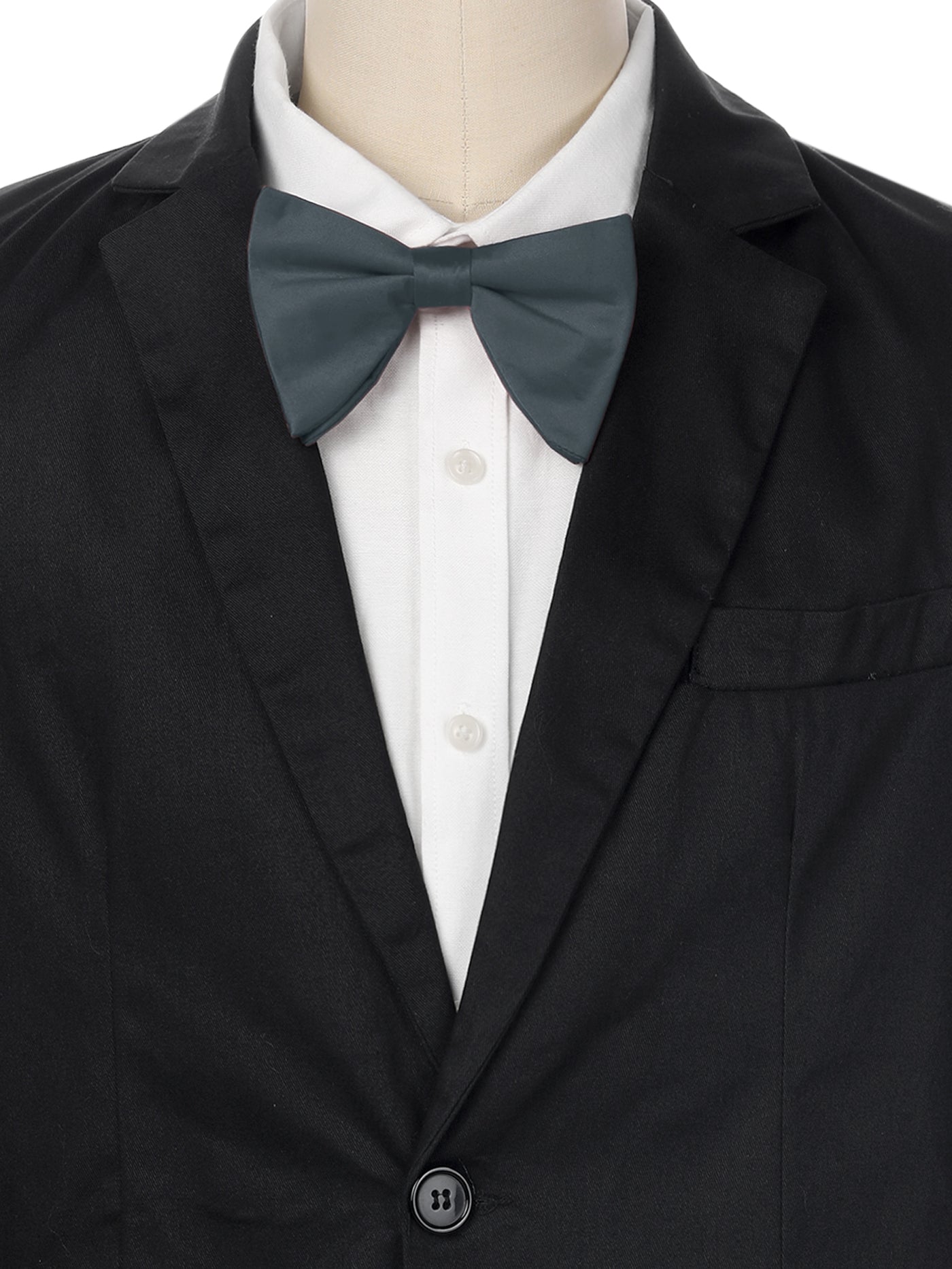 Bublédon Men's Solid Color Satin Large Bow Tie for Formal Tuxedo 1 Pcs