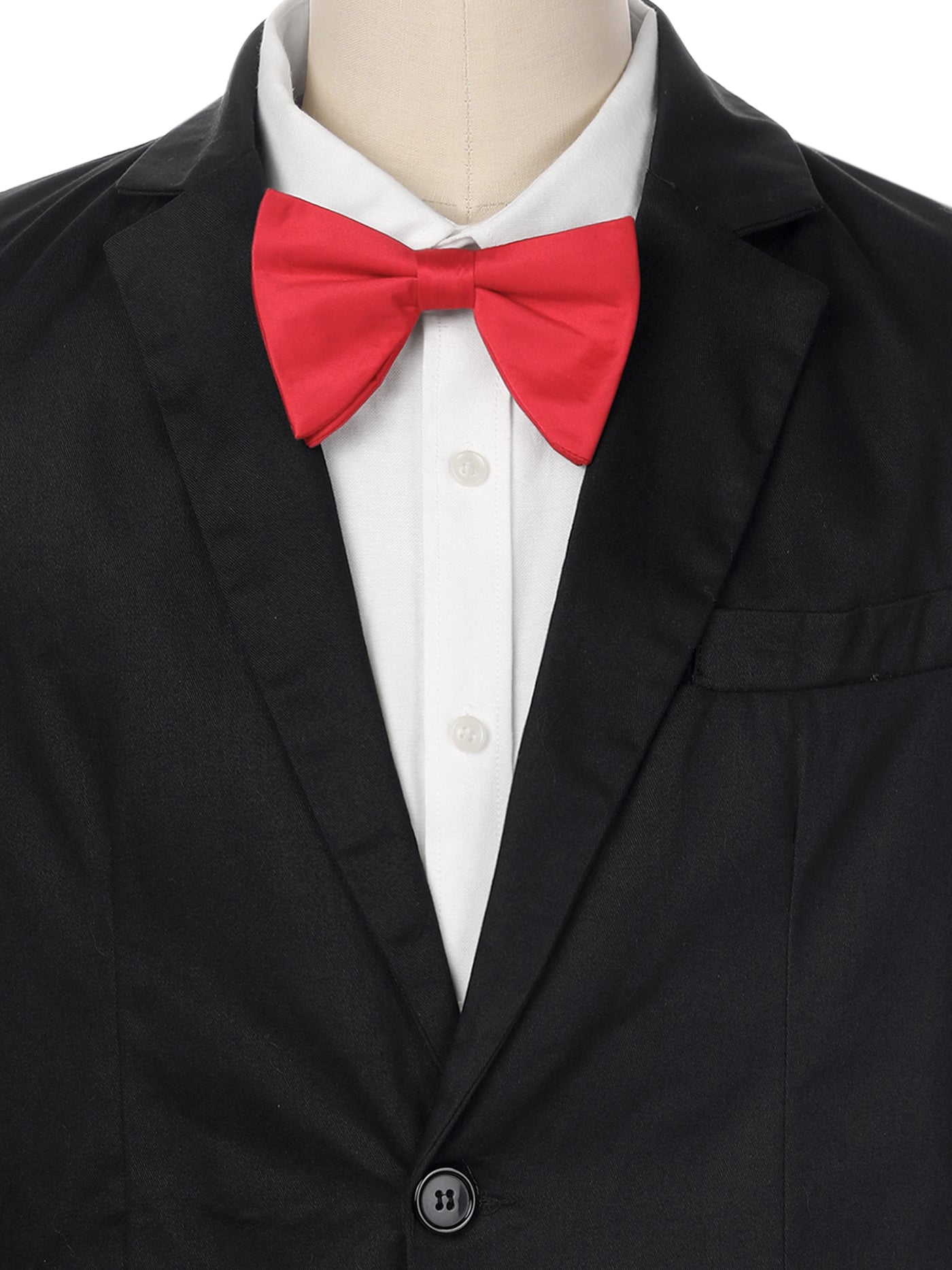 Bublédon Men's Solid Color Satin Large Bow Tie for Formal Tuxedo 1 Pcs