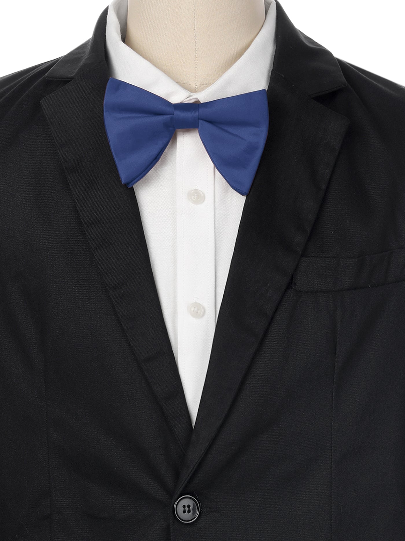 Bublédon Men's Solid Color Satin Large Bow Tie for Formal Tuxedo 1 Pcs