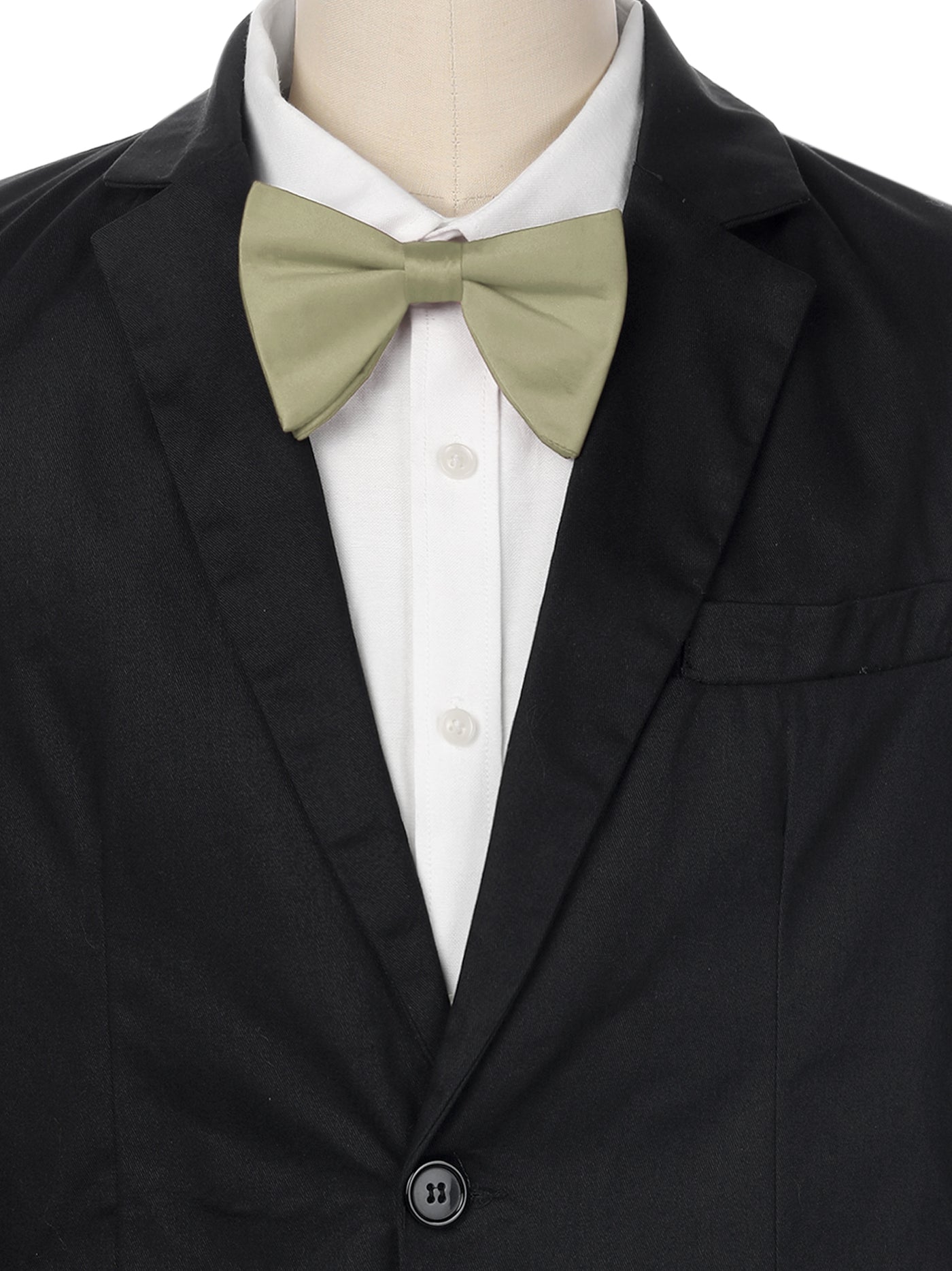 Bublédon Men's Solid Color Satin Large Bow Tie for Formal Tuxedo 1 Pcs