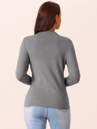 Womens' Fall Winter Round Neck Long Sleeve Casual Slim Fit Sweater Top