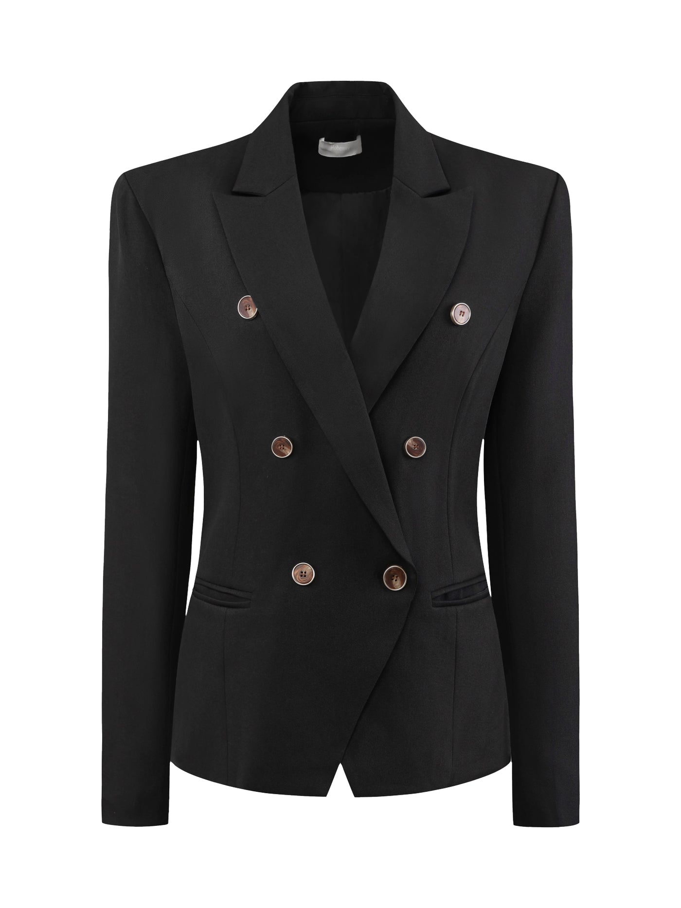 Bublédon Women's Double Breasted Blazer Long Sleeve Casual Work Suit Blazers Jacket