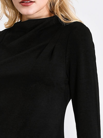 Women's Long Sleeve Blouse Fall Winter Casual Work Mock Neck Top