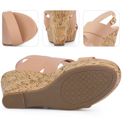 Open Toe Platform Wedge Sandals for Women