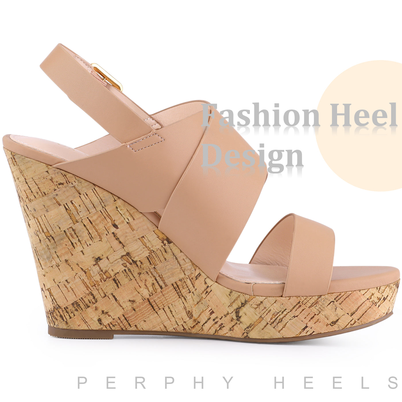 Bublédon Open Toe Platform Wedge Sandals for Women