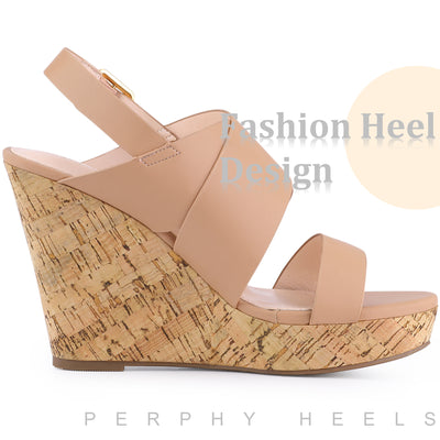 Open Toe Platform Wedge Sandals for Women