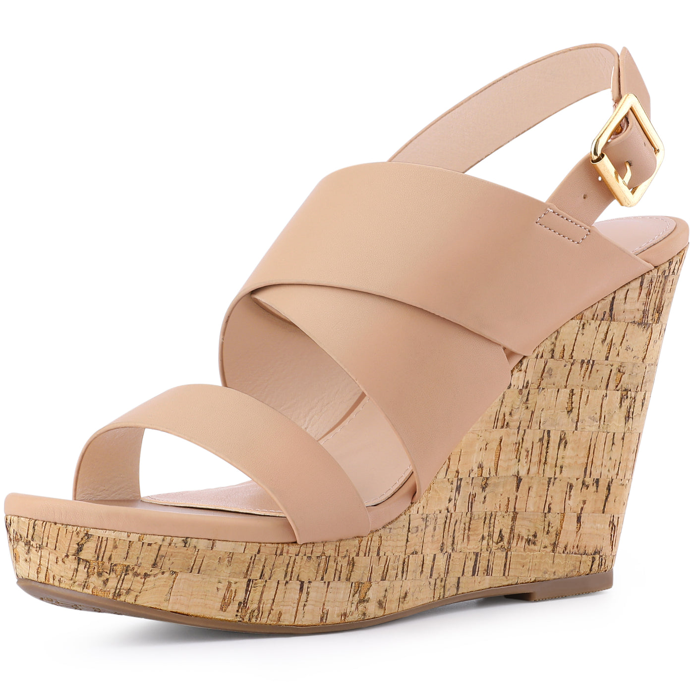 Bublédon Open Toe Platform Wedge Sandals for Women