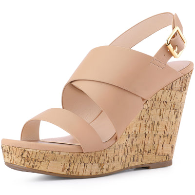 Open Toe Platform Wedge Sandals for Women