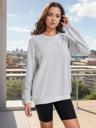 Onfers Womens Sweatshirt Crew Neck Long Sleeve Hoodie Oversized Pullover Tunic Tops Trendy