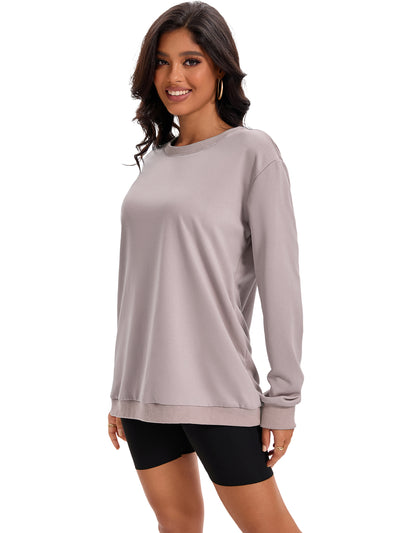 Onfers Womens Sweatshirt Crew Neck Long Sleeve Hoodie Oversized Pullover Tunic Tops Trendy