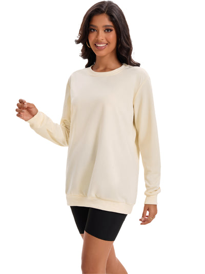 Onfers Womens Sweatshirt Crew Neck Long Sleeve Hoodie Oversized Pullover Tunic Tops Trendy