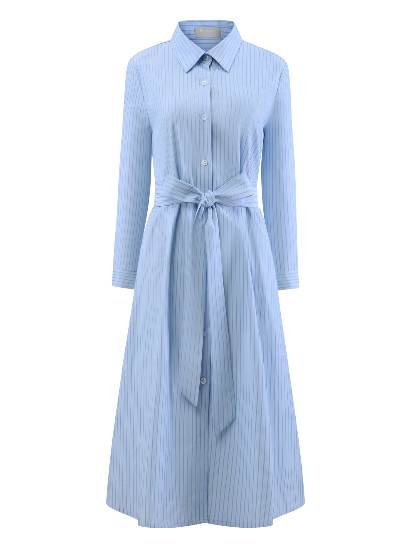 Bublédon Women's 2025 Striped Dress with Belt A-Line Loose Fit Button Down Shirtdress