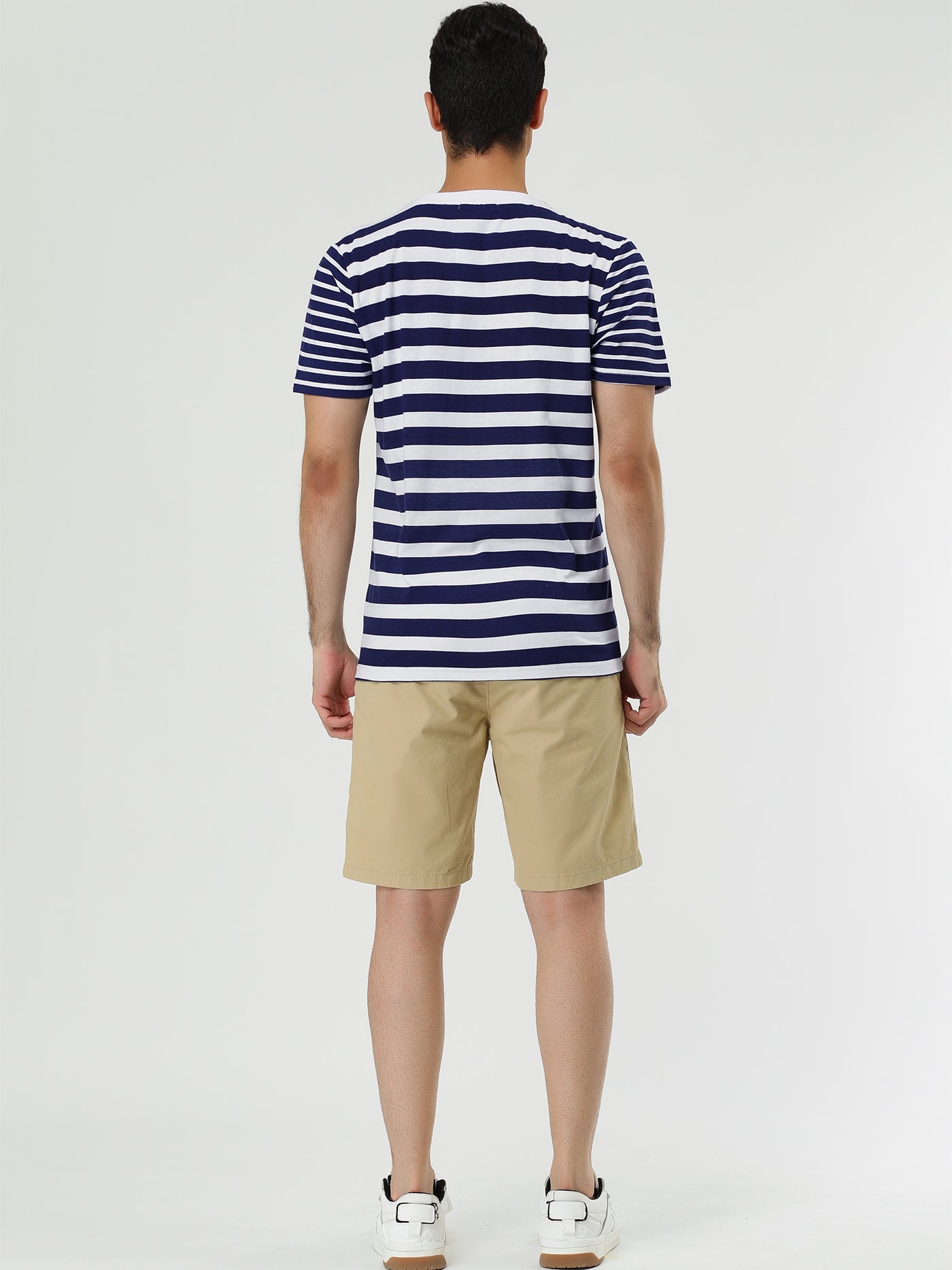 Bublédon Chic Striped Crewneck Short Sleeve Summer T-Shirts