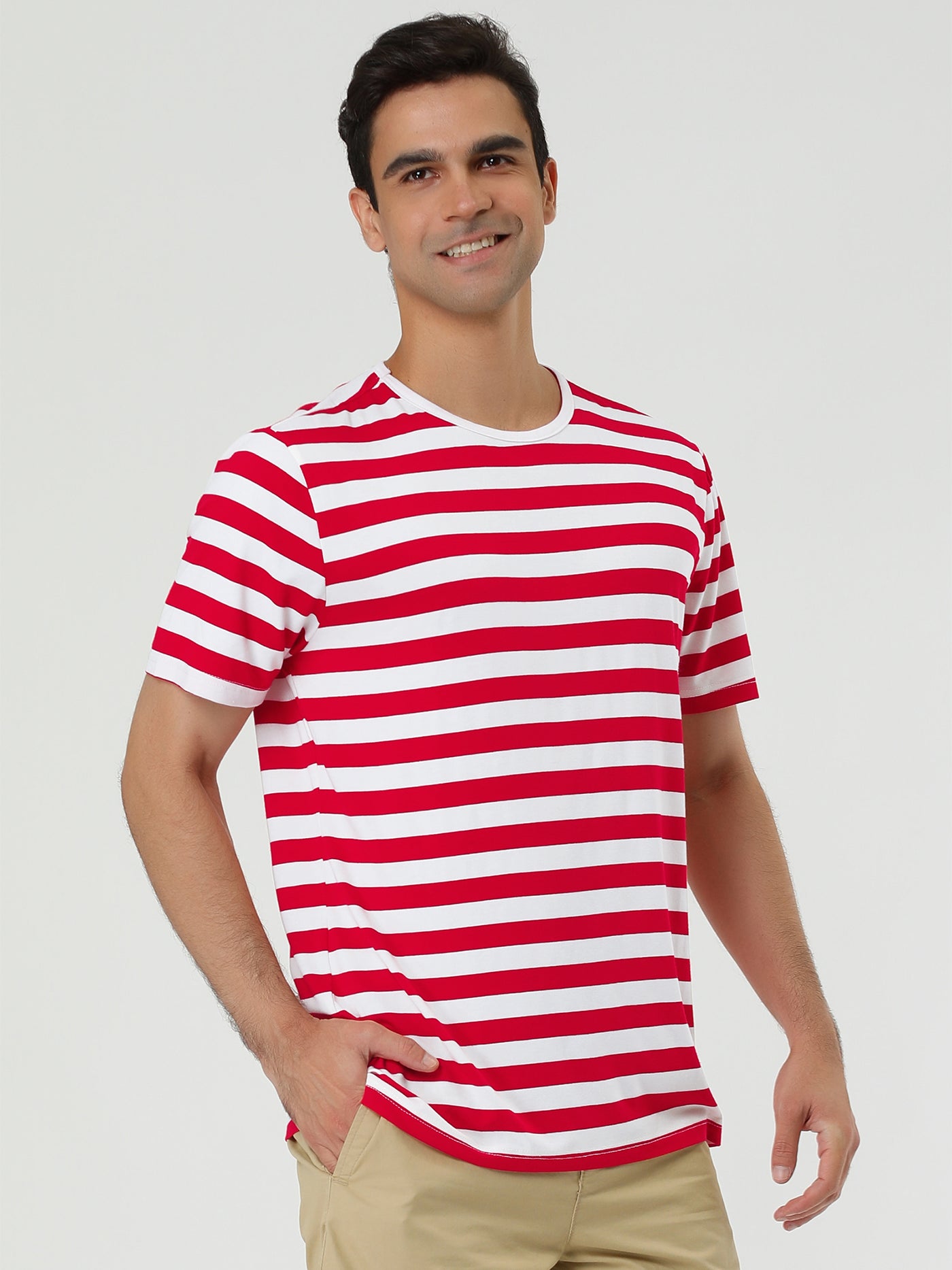 Bublédon Chic Striped Crewneck Short Sleeve Summer T-Shirts