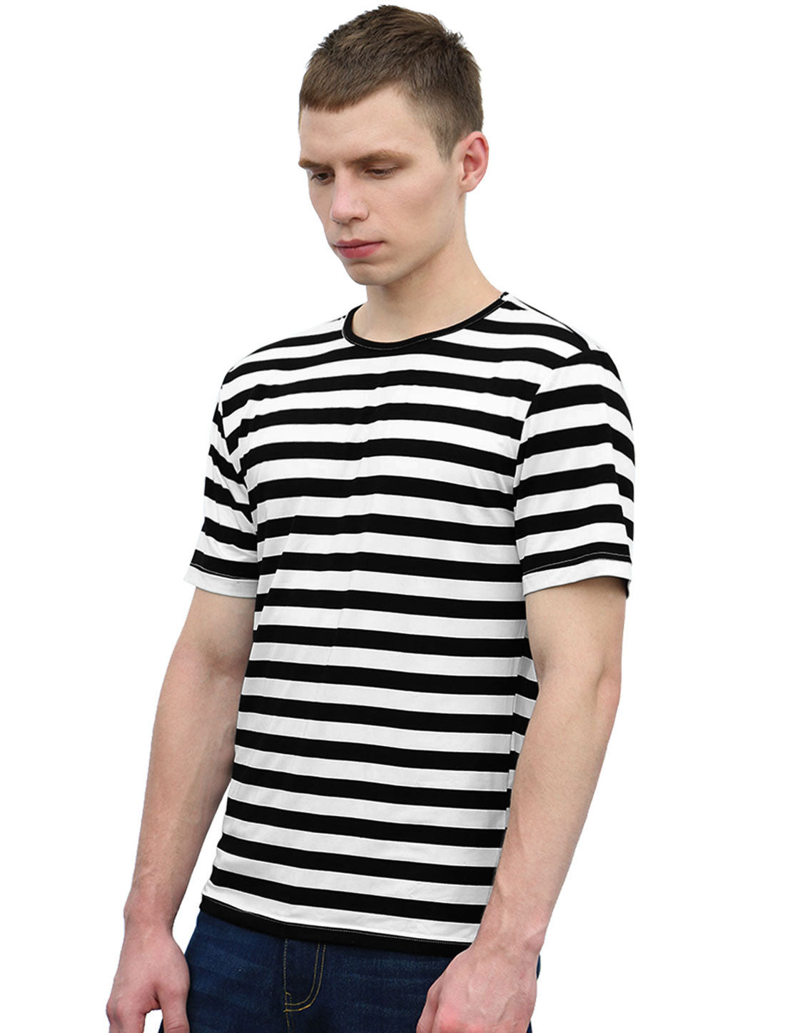 Bublédon Chic Striped Crewneck Short Sleeve Summer T-Shirts