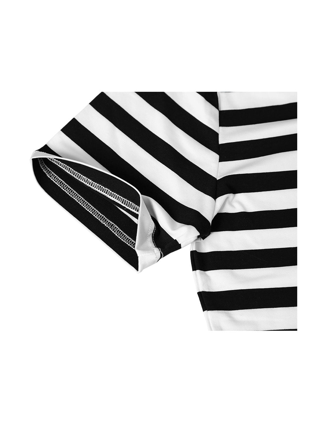 Bublédon Chic Striped Crewneck Short Sleeve Summer T-Shirts