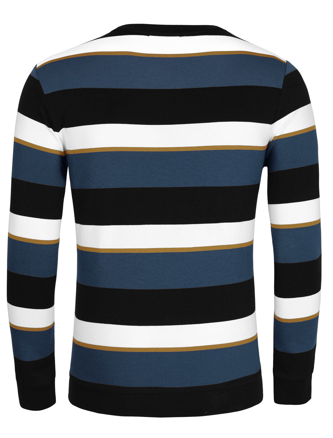 Bublédon Chic Loose Striped Breton Knit Crewneck Sweatshirt