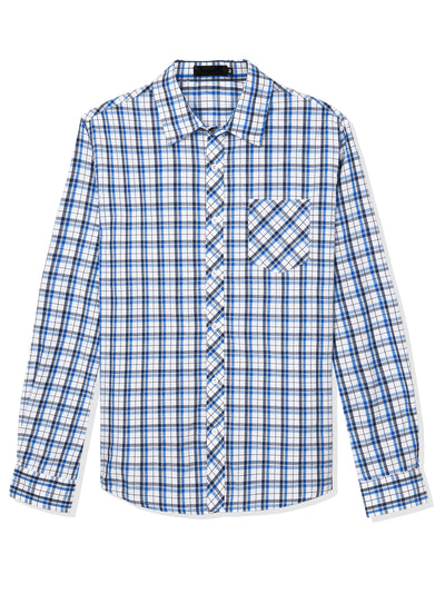 Casual Cotton Plaid Button Lapel Long Sleeve Shirts