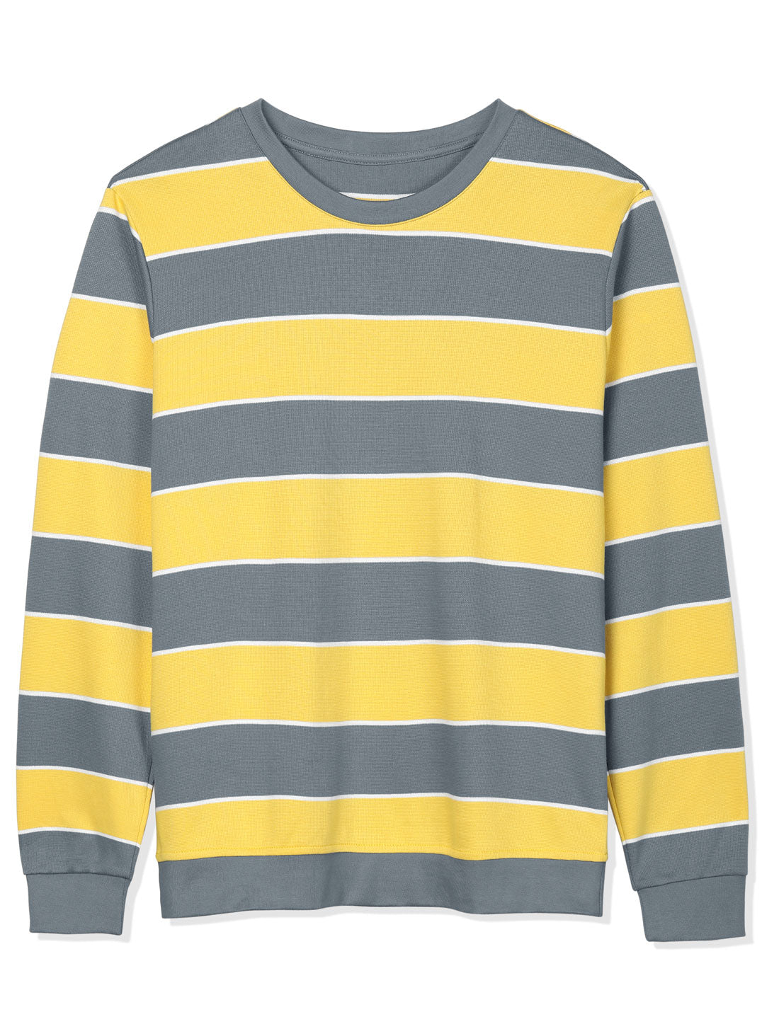 Bublédon Chic Loose Striped Breton Knit Crewneck Sweatshirt