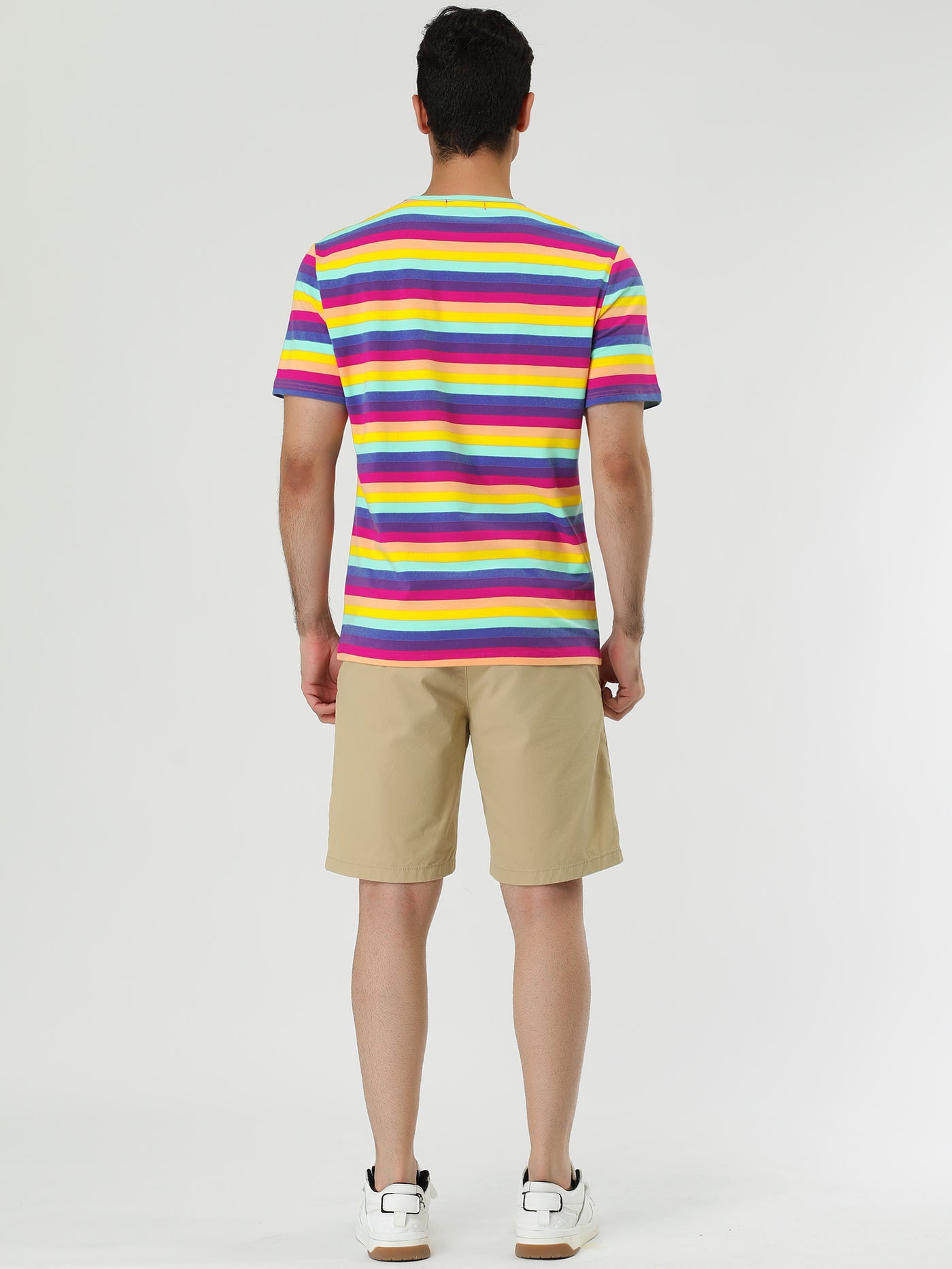 Bublédon Chic Striped Crewneck Short Sleeve Summer T-Shirts