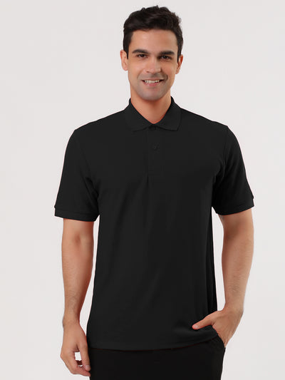 Lapel Collar Short Sleeve Solid Color Polo T-shirt