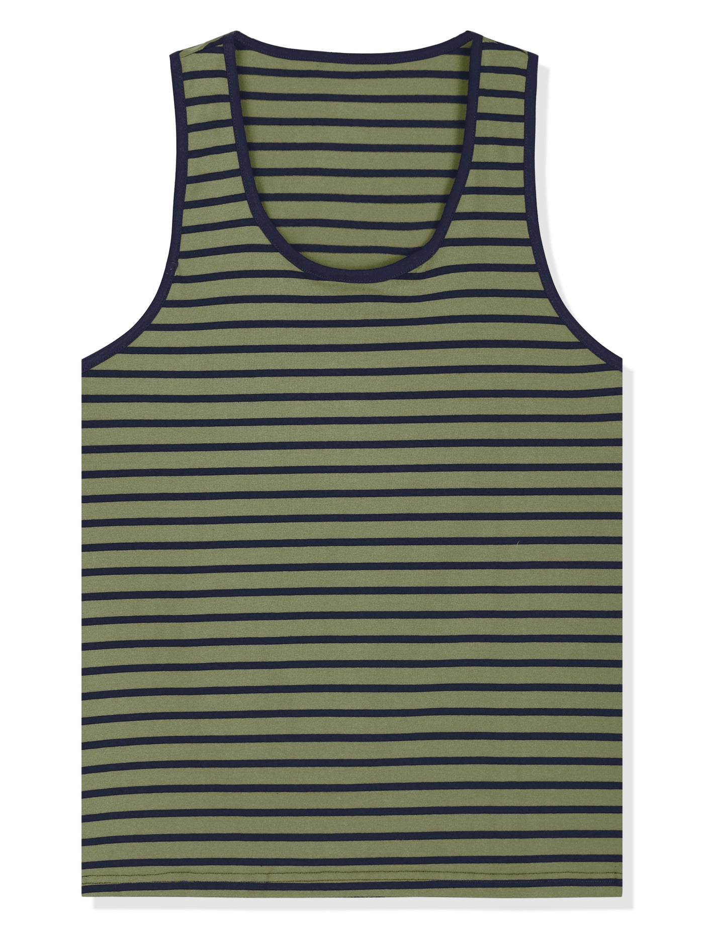 Bublédon Basic Striped Crew Neck Sleeveless Vest Tank Top